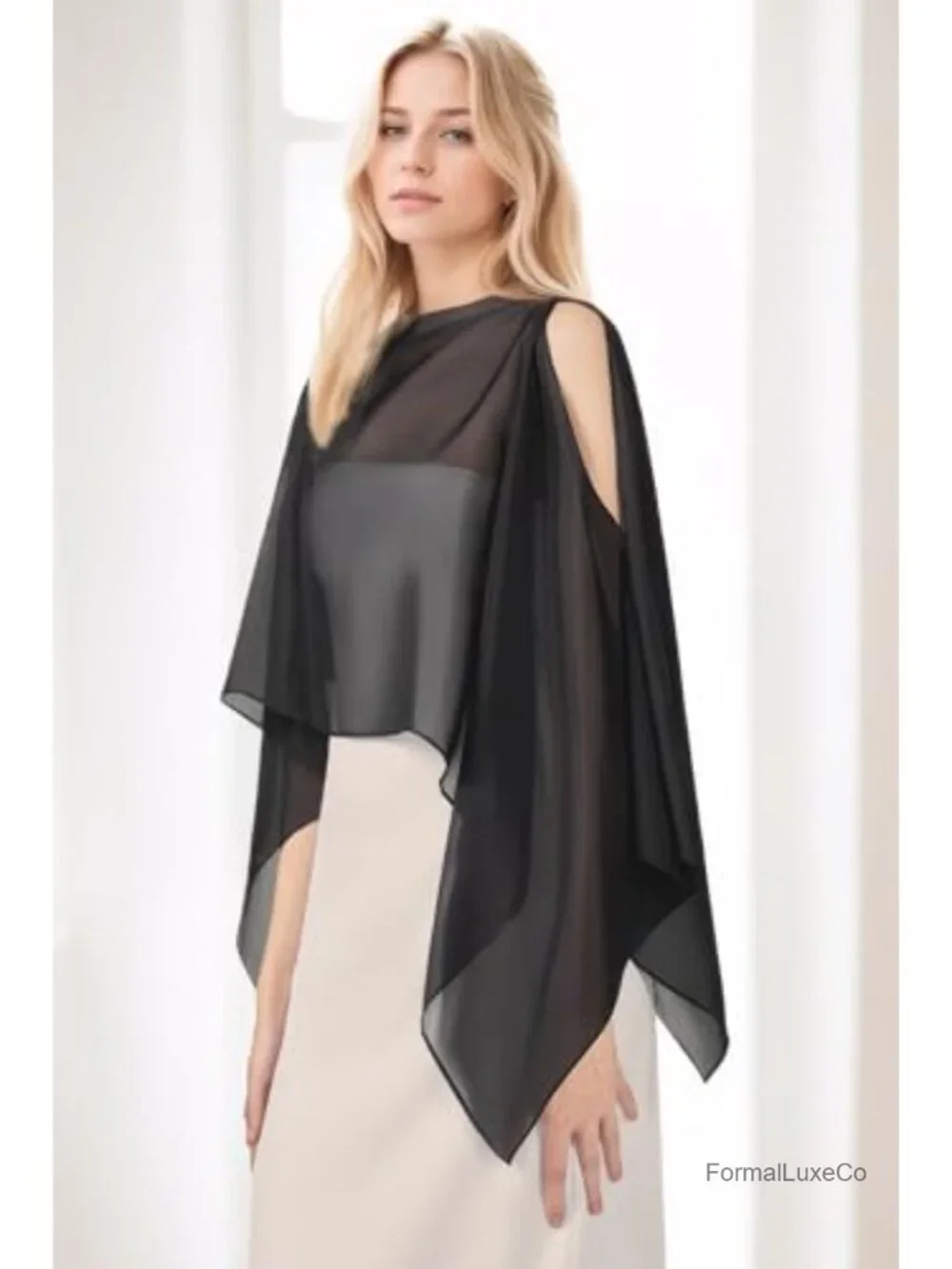 Chiffon Shawl Wrap for Women Evening Dress Wedding Cover Up